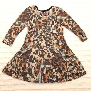 Amma Design Made In LA  A-line Mini-Dress Abstract Colorful Pattern